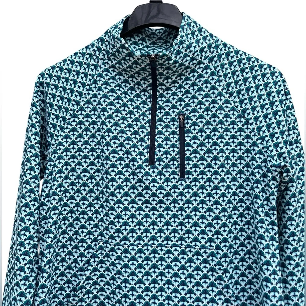 T by Talbots OUT & ABOUT HALF-ZIP PULLOVER - FASCINATING SCALLOP Sz M Sporty - Picture 3 of 13